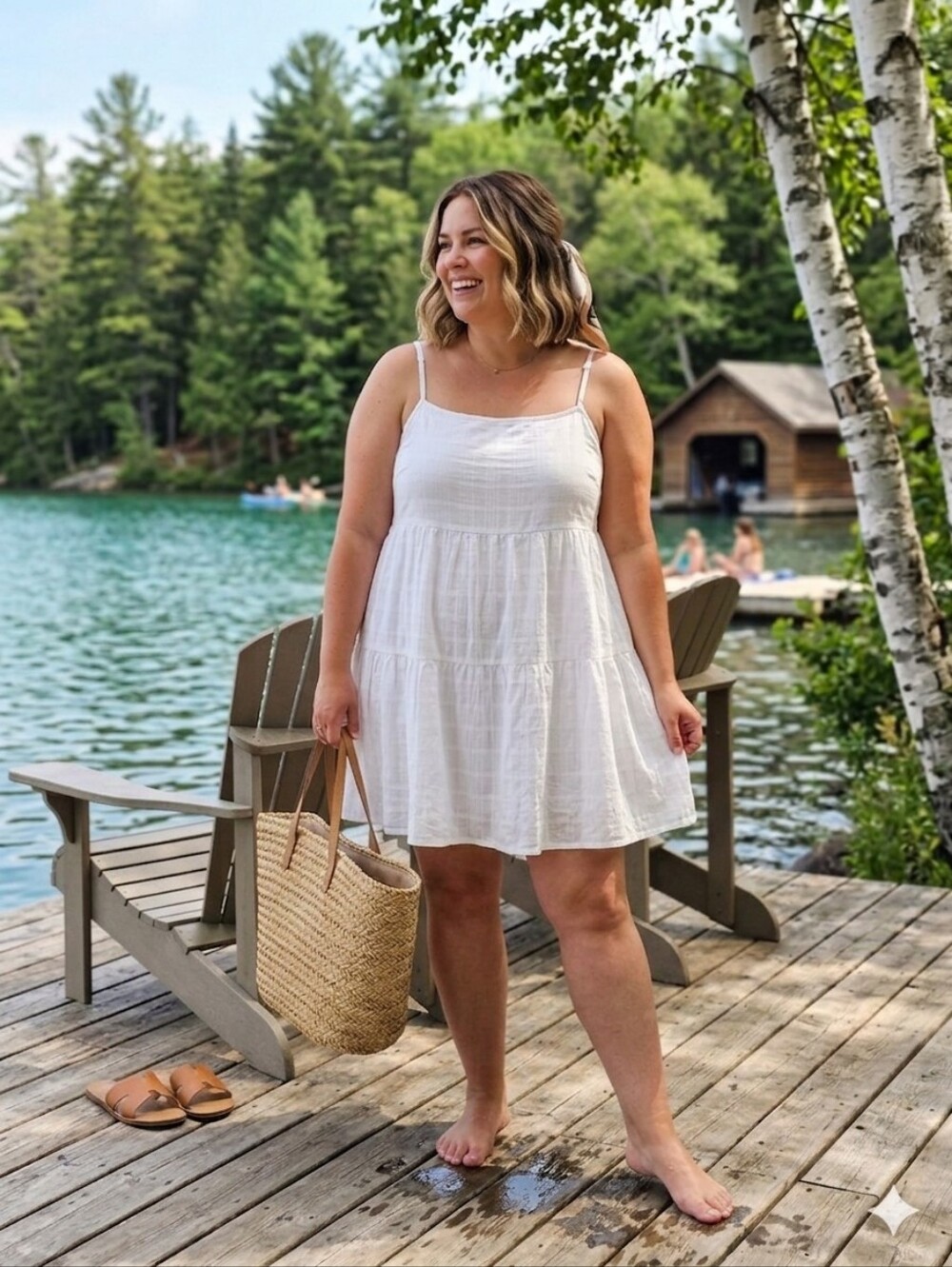 OLD NAVY Superbe Robe d'Été Doublée – Blanche, Ample & Légère Avec Poches